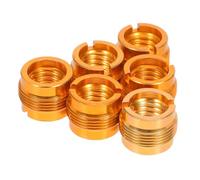 FRCOLOR 6pcs Microphone Stand Thread Converter to Copper Screw Adapter for Mic Clip Holder Nut Precision Threaded Mic Holder Screw Adapter Compatible with Studio and Live Equipment