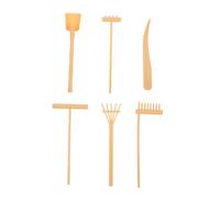 FRCOLOR 6pcs Mini Sand Rake Set Creative Zen Rake Tools for Desktop Sand Tray Lightweight Push Tools Decoration