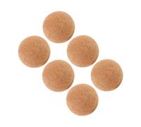 FRCOLOR 6pcs Mini Table Football Balls Replacement for Foosball Table, Wooden Cork Material Surface Safe and Slippage Prevention Features, Suitable for Recreation Room and Small Tabletop