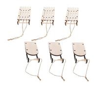 FRCOLOR 6pcs Mini Wooden Sleigh Models Unfinished Craft DIY Xmas Decoration for Home Office Table Centerpiece Festive Holiday Decor