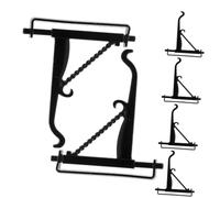 FRCOLOR 6Pcs Miniature Alloy Hook Hangers for Dollhouse Christmas Mini Lights Sturdy Mini Hooks for Garden and Living Decoration Black Doll House Accessories
