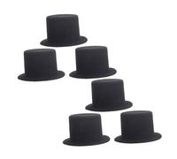 FRCOLOR 6pcs Miniature Hats for Crafts DIY Doll Accessories Sleek Design Vibrant Color Retention for Snowman Christmas Decorations and Pet Hat Projects