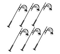 FRCOLOR 6pcs Miniature Street Lamp Models for Dollhouse Garden Accessories Park Themed Metal Floor Lamps and Tabletop Decorations Micro Landscape Decor for Miniature Village Scenes