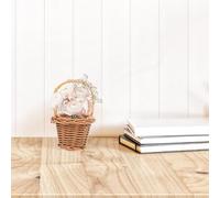 FRCOLOR 6Pcs Miniature Woven Flower Basket with Handle, Tiny Rattan Candy Storage Baskets for Dollhouse Decor, Wedding Party, Easter and Craft Accessories