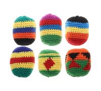 FRCOLOR 6pcs Multicolored Soft Crochet Juggling Balls Bean Bags for Play for Skill Development Motor Skills Fun for Boys Preschool Essential