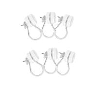 FRCOLOR 6pcs No Ear Clip Bases for DIY Earrings Lightweight Pearl Converter for Women Wedding Jewelry Making Accessories