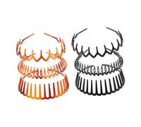 FRCOLOR 6pcs Non-slip Plastic Hairbands with Dense Teeth for Women and Girls Modern Style Hair Accessories for Parties Shows and Daily Wear