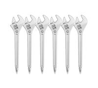 FRCOLOR 6pcs Novelty Wrench-shaped Ballpoint Pens in Silver with Smooth to Write Feature and Comfortable Hand Feeling, for School Season Decor and Scrapbooking, Easy to Carry