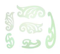 FRCOLOR 6pcs Painting Mold Set Multipurpose Drawing Rulers Pet Material Styles Geometric Shapes Measuring Templates for Art Design and Architecture