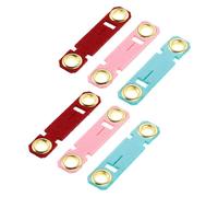 FRCOLOR 6pcs Parrot Foot Rings Bird Leg Bands for Training, Size 4 Leather Bands in Red Pink Blue, Comfortable and Safe Parakeet Cage Accessories for Pigeon and Small Birds