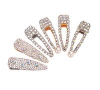 FRCOLOR 6pcs Pearl Diamond Hair Clips for Women Girls Hair Bars Large Pearl Clip for Wedding Party Random Style