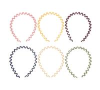 FRCOLOR 6pcs Plastic Hair Comb Headband Wavy Hairband Teeth Comb Headband Wavy Headband Hard Headbands Non-slip Hair Hoop for Women Girls