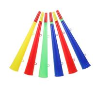 FRCOLOR 6PCS Plastic Sports Game Horns Loud Cheer Trumpets for Fans Party Concerts Random Colors Safe Festival Noise Makers Random Color