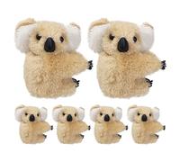 FRCOLOR 6pcs Plush Koala Hair Clip Cute Fluffy Clips for Girls Party Hair Accessories and Styling Ornaments for Women