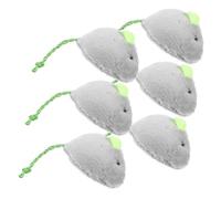 FRCOLOR 6pcs Plush Mouse Cat for Indoor Cats, Interactive Tiny Stuffed Mouse Chew to Boredom and Stimulate Play