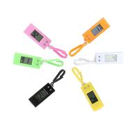 FRCOLOR 6Pcs Portable Digital Keychain Watches with Display Plastic Hanging Pocket Watches for Students and Everyday Use Random Colors Combo Pack Random Color