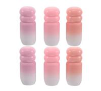 FRCOLOR 6pcs Refillable Empty Lip Gloss Tube Wand Applicator Storage Container for DIY Makeup Travel Use in Pink Orange Purple