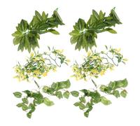 FRCOLOR 6pcs Reptile Plants for Terrarium Plastic Fake Hanging Vines Fade-resistant and Flexible Climbing Greenery Natural Habitat Decor for Leopard Gecko and Reptile Tank