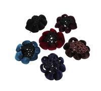 FRCOLOR 6pcs Retro Hairnet for Dance Ballet Hair Mesh in Black Blue and Reusable Hairnets for Buns for Girls and Women