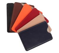 FRCOLOR 6pcs RFID Blocking Credit Sleeves Faux Leather Identity Theft Protection Universal Fit Anti-Magnetic Material Credit Card Protection Sleeves for Travel