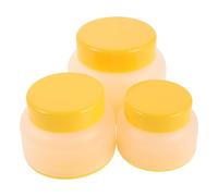 FRCOLOR 6pcs round Low Profile Plastic Containers Refillable Double-layer Chemical-resistant Pp Jars 30g 50g 100g Lightweight Reusable Makeup Storage Jars for Daily Makeup Routine
