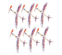 FRCOLOR 6pcs Rubber Band Powered Small Airplane Model DIY Assembly Kit for Lightweight Portable Aircraft Educational Building for and Skill Development