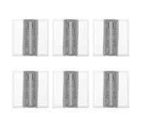 FRCOLOR 6pcs Sliding Glass Cabinet Lock for Safety, Flip Door Latch with Easy Operation and No Batteries Required, Black PC Material Locks for Sliding Door and Window on Balconies and Home