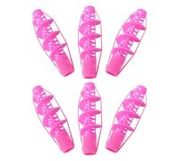 FRCOLOR 6pcs Spiral Hair Rollers for Natural Hair, Plastic Curling Rollers with Rubber Bands, Secure Hold and Prevents Slipping, for Creating Loose Waves at Home or Holidays