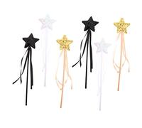 FRCOLOR 6Pcs Star Shaped Fairy Wands Lightweight Sticks for Birthday Party Cosplay Dance Stage Performance Pretend Play Bright Props for Boys