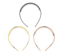 FRCOLOR 6PCS Teeth Comb Plastic Hair Bands for Women Assorted Headband Set Fashion Accessories for Girls and Women Sturdy and Comfortable Design Random Color