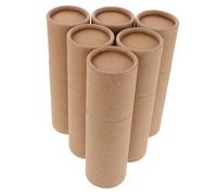 FRCOLOR 6pcs Thick Kraft Paper Mailing Tubes for Essential Oil Bottles Cardboard Storage Containers for Cosmetics Small Crafts Posters Prints and Documents Portable Protective Packaging