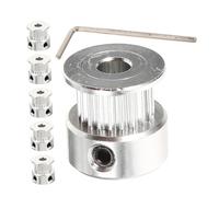 FRCOLOR 6pcs Timing Pulley Teeth Bore with Hex Wrench for Printer Parts Belt Drive Synchronous Wheel Aerospace Aluminum Printer Repair Supplies