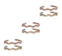 FRCOLOR 6pcs Toothed Spa Headband for Face Washing Resin Hair Bands U-shaped Hair Clips for Women Design