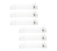 FRCOLOR 6pcs Transparent Auto Cigarette Pusher Trays Retail Shelf Organizer for Cigarette Display Divider for Store Management Clear Design for Enhanced Visibility