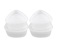 FRCOLOR 6pcs Triangle Sushi Mold Set for Rice Ball Making Creative Rolls Function, Made of Sturdy Pp Material, Suitable for Sushi Restaurants and Household Use, Includes 3 Large and 3