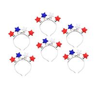 FRCOLOR 6pcs Union Jack Hair Accessories Luminous Headband for Festival Independence Day Headbands
