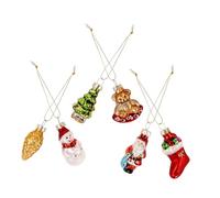FRCOLOR 6Pcs Unique Xmas Hanging Ornaments Christmas Tree Pendants Compact Holiday Decorations for Home Office Shopping Mall Festive Wall and Front Door Decor