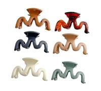 FRCOLOR 6pcs Wavy Hair Claw Clips Hair Clips for Thick Women Claw Barrette Clamp Wavy
