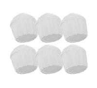 FRCOLOR 6pcs White Foam Cake Models 7.8cm Cupcake Dummies for Decorating, Hand-painted DIY Craft Foams for Wedding Cake Practice and Decorative Arts