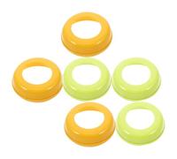 FRCOLOR 6pcs Wide-Mouth Bottle Cap Replacement Feeding Bottle Part Plastic Nipple Screw Rings Leakproof Collars for Boy Girl