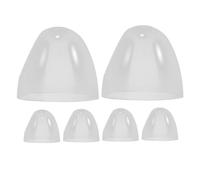 FRCOLOR 6pcs Wide Mouth Bottle Caps Replacement Plastic Milk Bottle Lids for Use at Nursery Kitchen