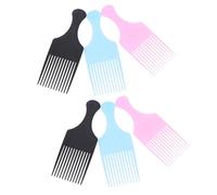 FRCOLOR 6pcs Wide Tooth Hair Combs for Salon Hairdressing Detangling Slick Styling Rake Combs with Smooth Polished Teeth for Thick Tangled Hair Women and Blue Colors