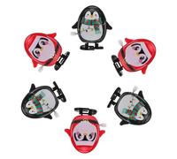 FRCOLOR 6pcs Wind Up Penguin for Adults Clockwork Walking Figures Mechanical Play Interactive Tabletop Collectible Novelties for Christmas and Holiday Party Favors