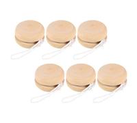 FRCOLOR 6pcs Wooden DIY Yo Yo Balls Unfinished Graffiti Balls for Creative Safe Craft for Boys for Parties and Imaginative Play