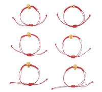 FRCOLOR 6pcs Year Snake Bracelet for Couples Lucky Amulet String Bracelets for Jewelry Making Symbol of Prosperity and Fortune Cultural Significance Design