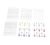 FRCOLOR 6sheets Simulated Eyebrow Gems Stickers Eyebrow Transfers for Festival Face Decor