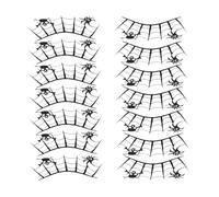 FRCOLOR 7pairs Holiday Decorative False Eyelashes for Halloween Women Cosplay Eyelashes Exaggerated Design Makeup Lashes for Parties and Festivals and Options Dense Style for Fashion