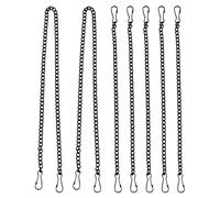 FRCOLOR 7pcs Black Iron Hanging Chain Set with Hooks 5x 25cm 2x 50cm Chains for Bird Feeder Hanger Ornament Hanging Suitable for Indoor and Outdoor Use