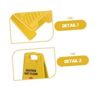 FRCOLOR 7pcs Miniature Yellow Wet Floor Safety Signs Dollhouse Accessories Realistic Caution Notice for Model Displays Desk Decoration Educational