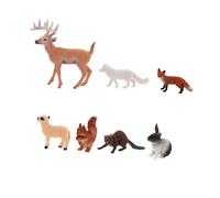 FRCOLOR 7pcs Realistic Plastic Wild Animal Figurines Educational Early Learning for Home Decoration and Photography Props